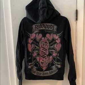 Red Chapter by Mark Palmer women’s hoodie with Heart Design size medium